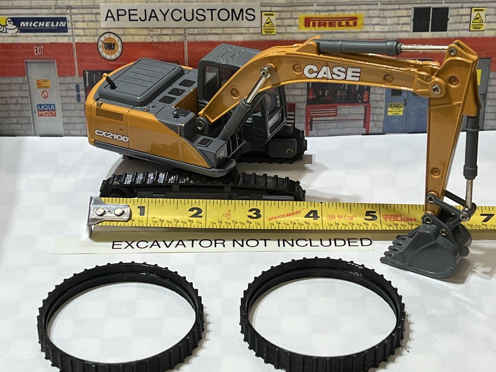 ERTL Diecast case cx210D Excavator Equipment (TRACKS ONLY)