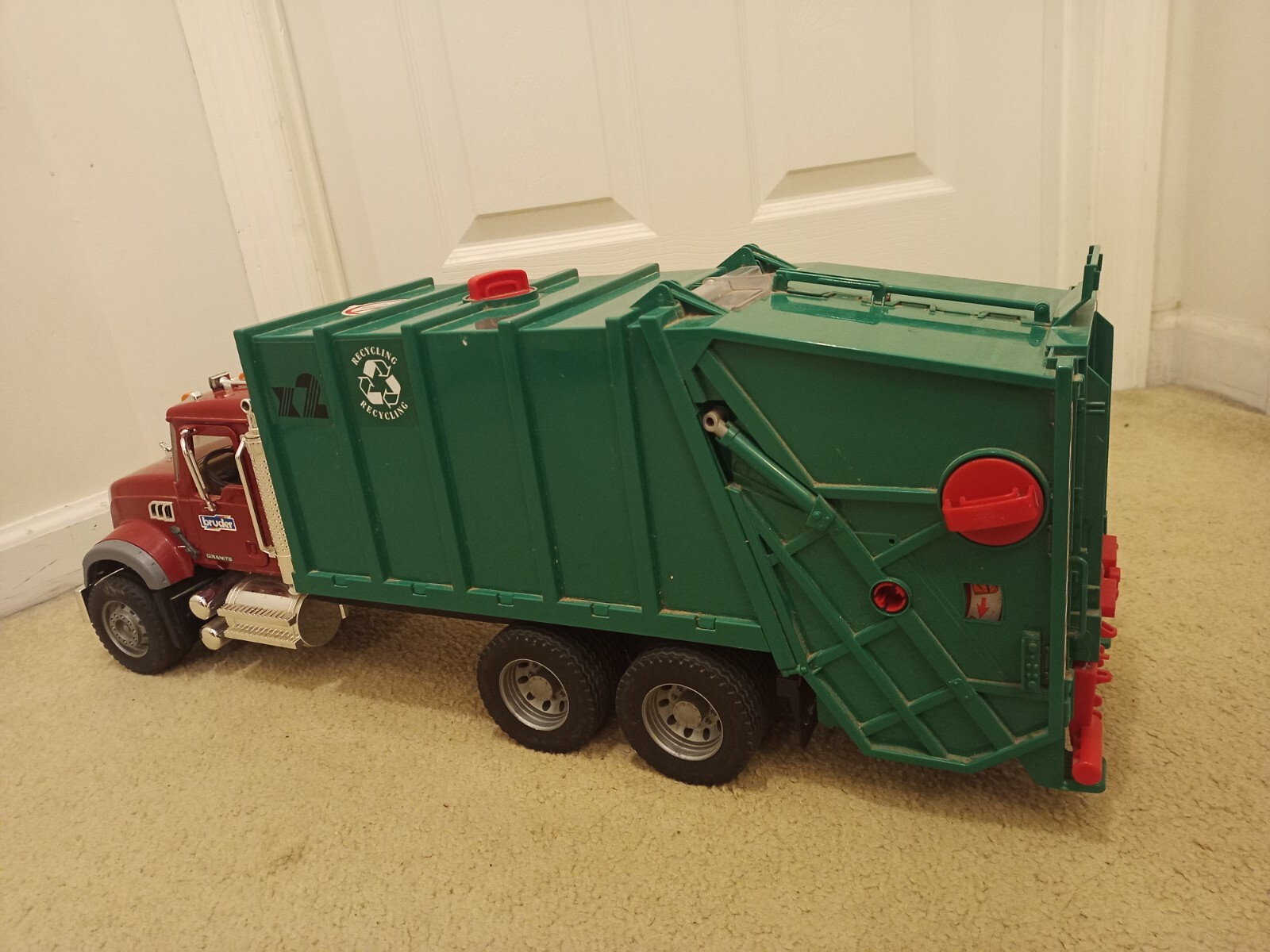 Bruder 02812 MACK Granite Rear Loading Garbage Truck Preowned