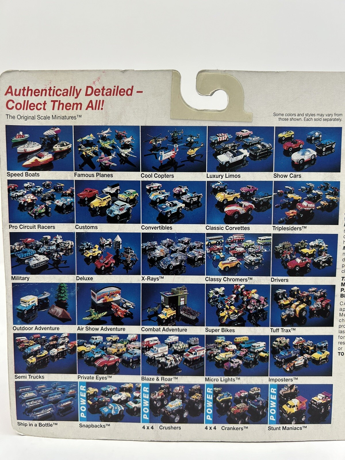 1990 Micro Machines SNAP BACKS #4 Pullback Power w/ Bonus license plate (NEW)