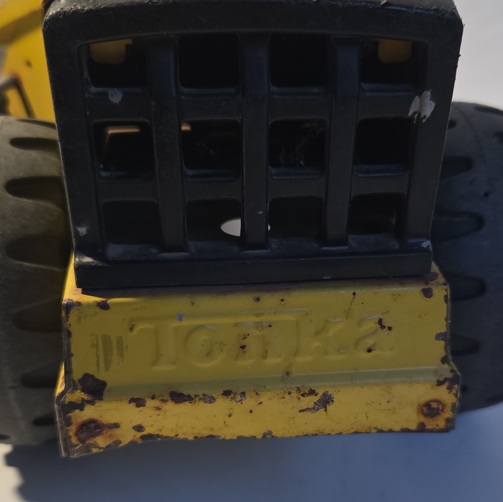 Vtg Tonka Turbo Diesel Front Loader Bulldozer Yellow Pressed Steel XMB-975 1970s