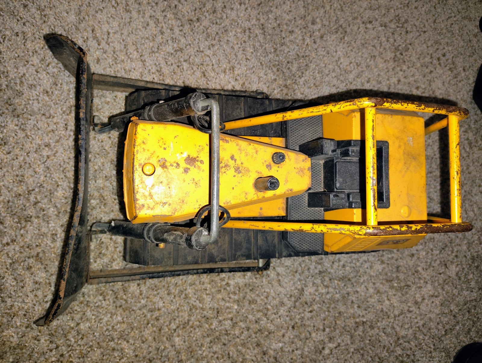 VINTAGE MIGHTY TONKA T-9 DOZER PRESSED STEEL 17 1/2″ LONG