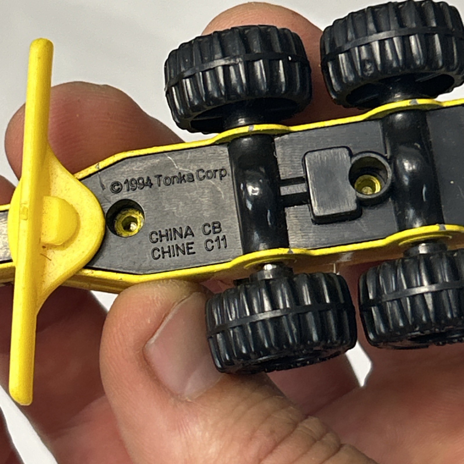 Vintage 1994 Tonka Yellow Road Grader / Earth Mover Construction 4″