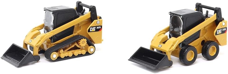 1:64 Scale Cat 272D2 Skid Steer Loader & 297D2 Compact Track Twin Pack Model