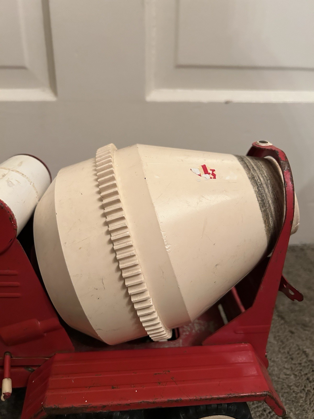 1960s Tonka Gas Turbine Cement Mixer Truck #620 Red White Missing Parts Read!