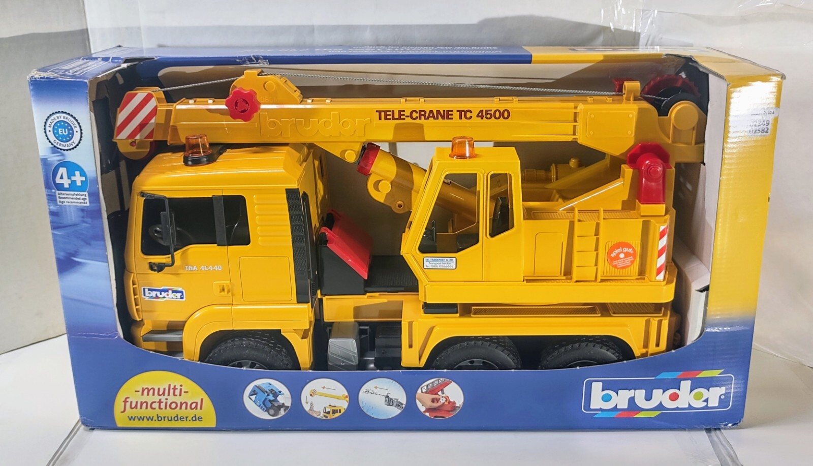 Bruder Truck 1/16 Tele-Crane TC-4500 Made In Germany Yellow