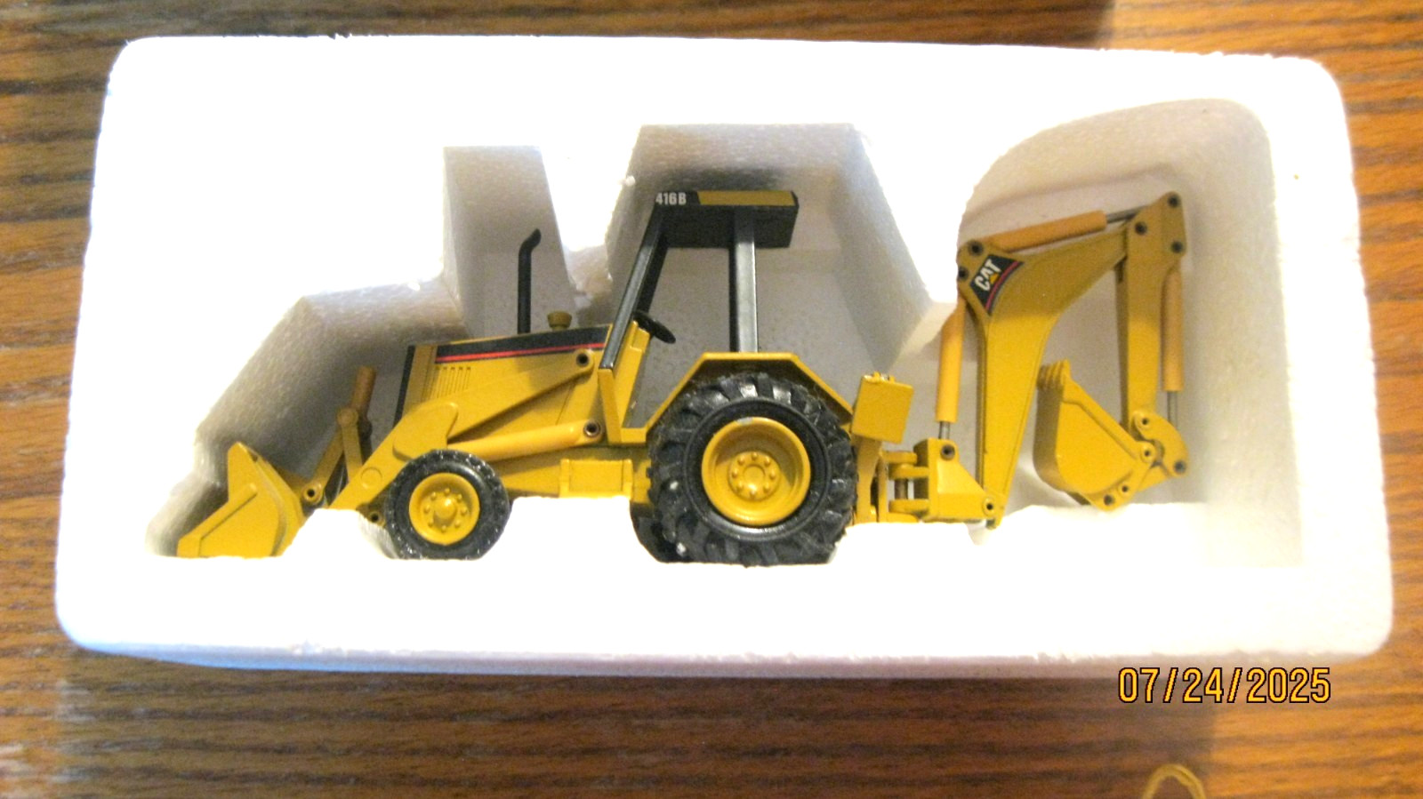VINTAGE NZG CAT 1990 MINI 416B BACKHOE LOADER 1:50 W. GERMANY