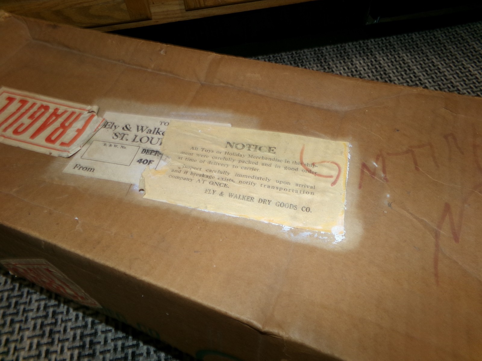 Vintage 1950s Pressed Steel Doepke Adams Orange Road Grader #2006 Original Box