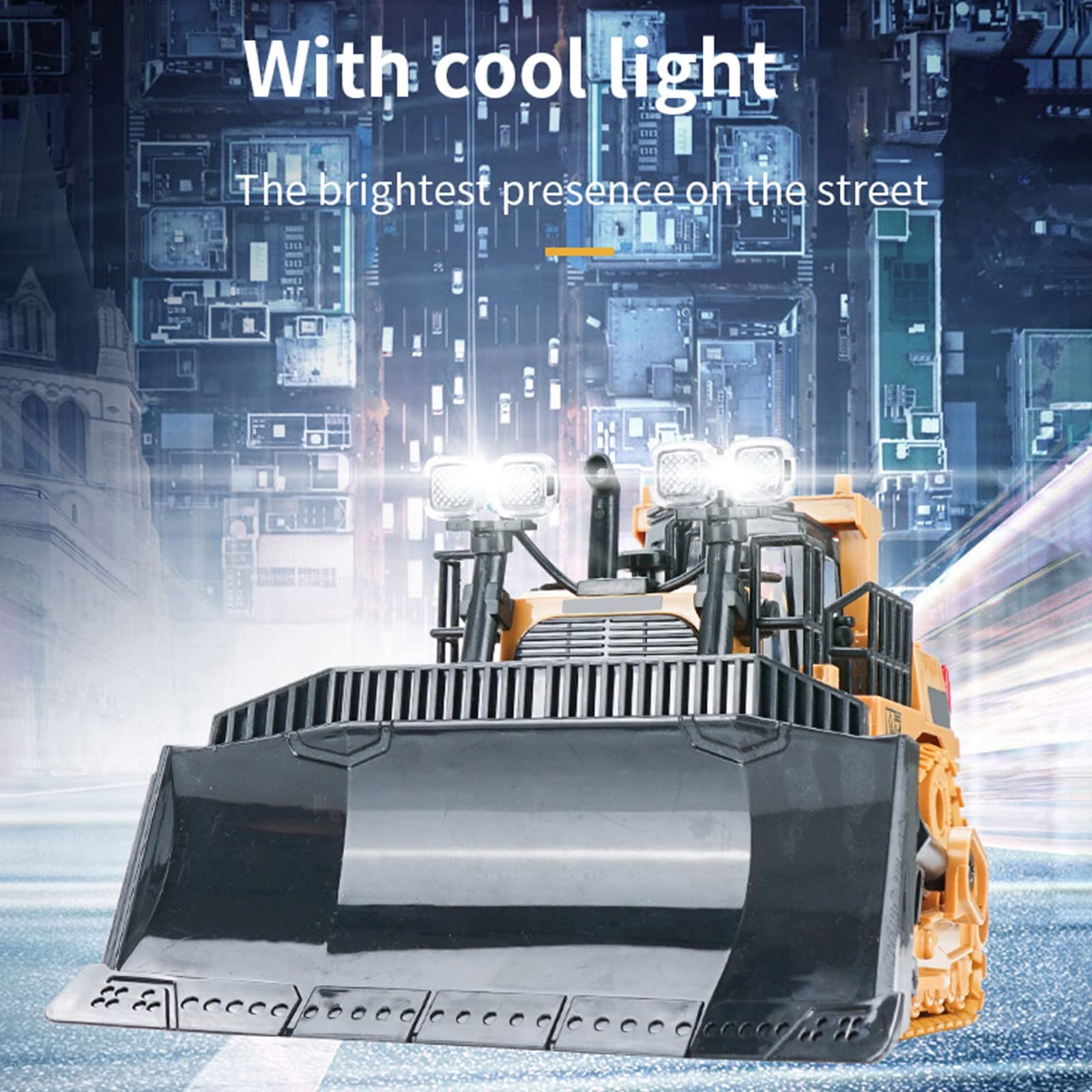 RC Bulldozer, 1:24 Scale Remote Control Bulldozer, 2.4GHz 9 Channel RC Constr…