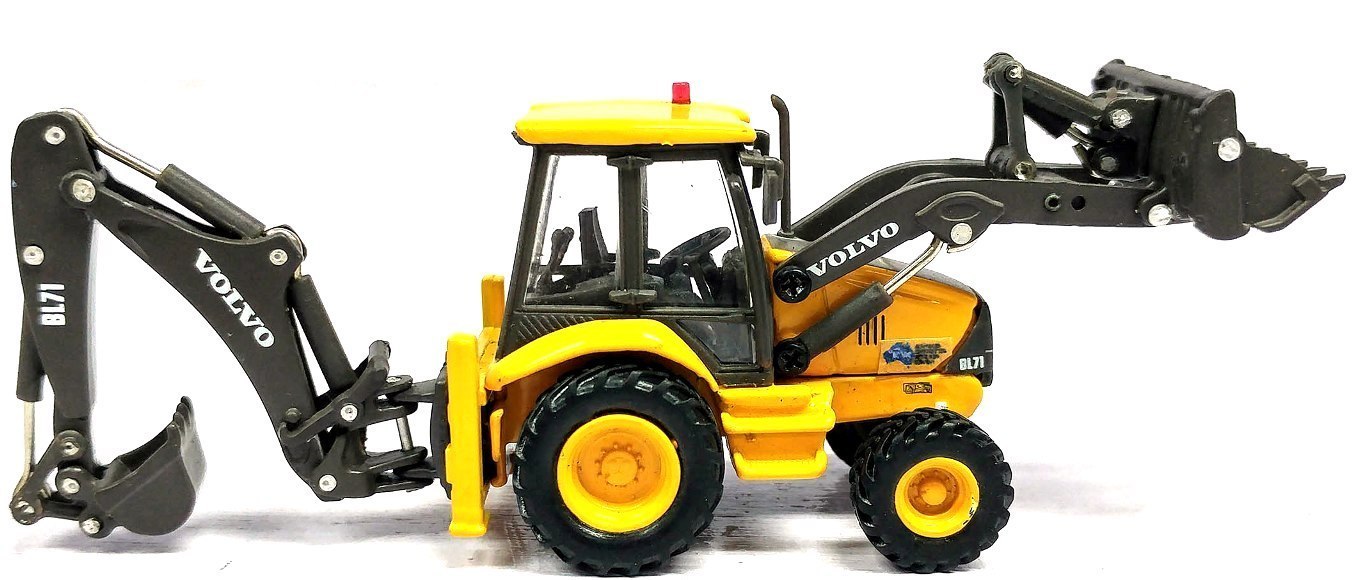 1:87 VOLVO CONSTRUCTION LOADER BACKHOE – NEW DIECAST IN DISPLAY CASE