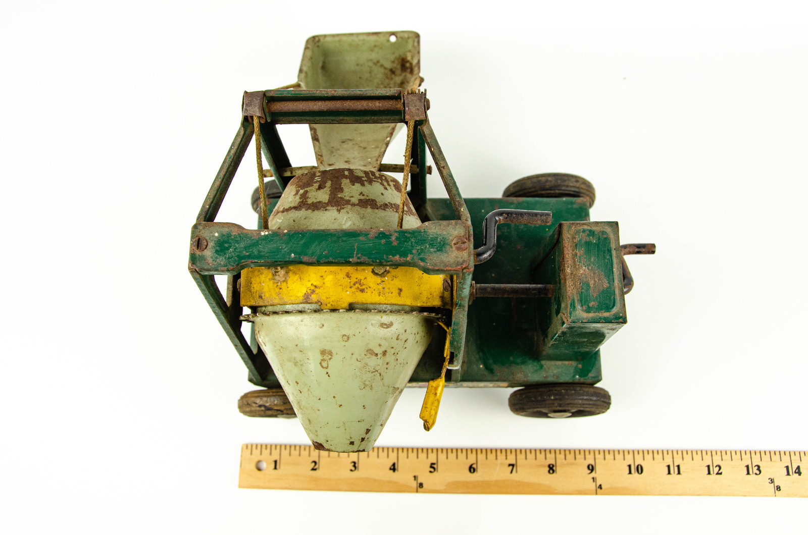Antique 1920s 1930s Buddy L 10″ Concrete Mixer Pressed Steel Toy