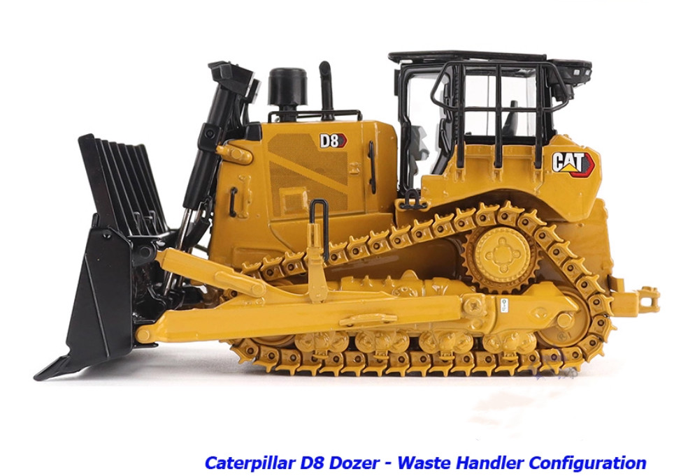 1:50 DM D8 Dozer Waste Handler Configuration Construction Machine Diecast Model