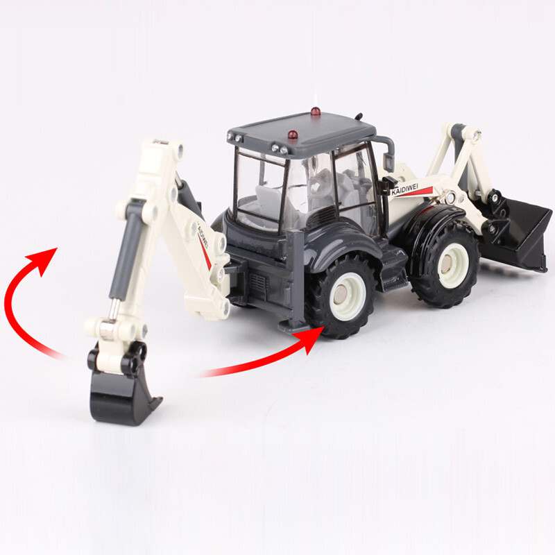 Die Cast Backhoe Loader Truck 1:50 Scale Heavy Construction Vehicle Model Gift