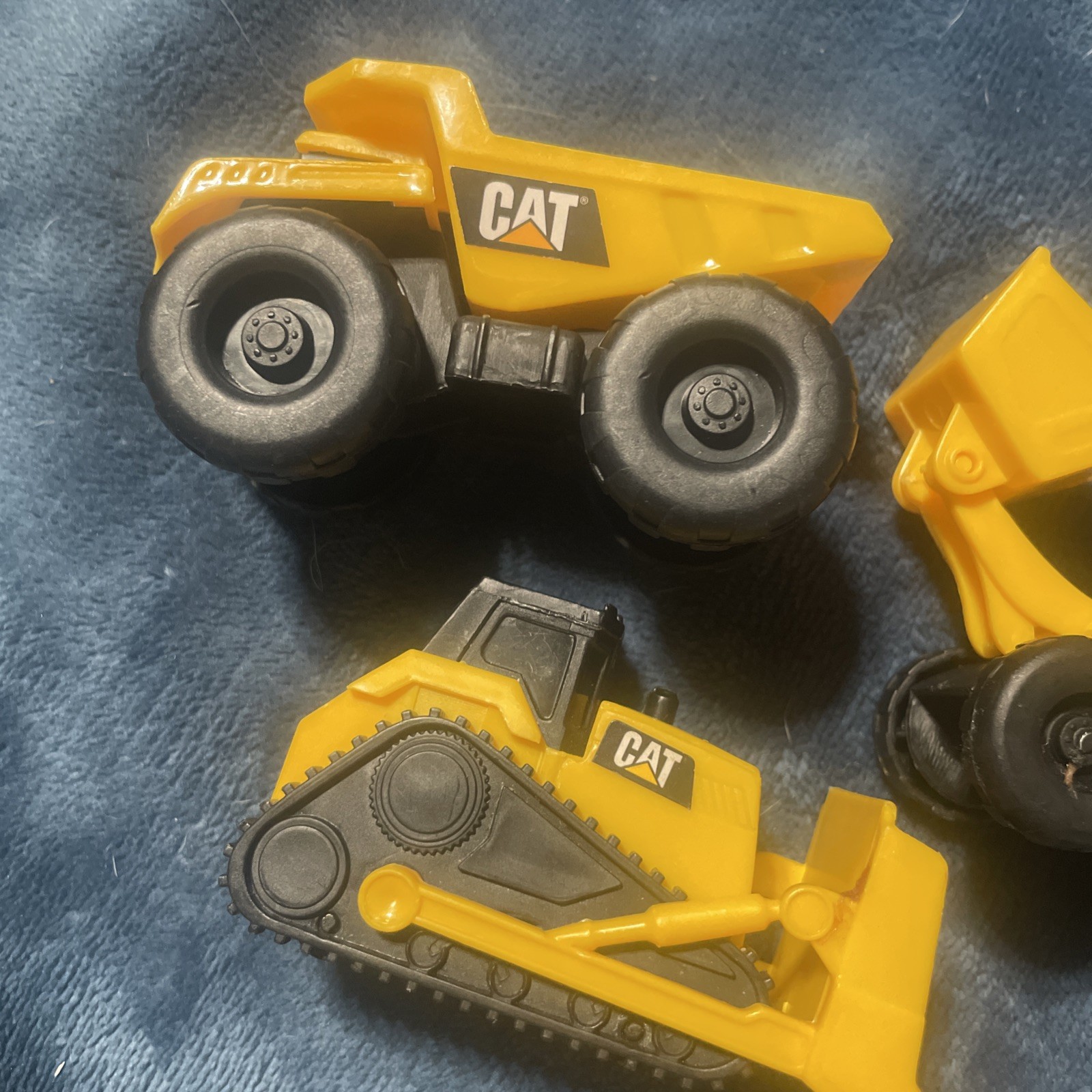 Mini CAT Dump Truck Excavator Loader Plastic Caterpillar 3 Toys Toy