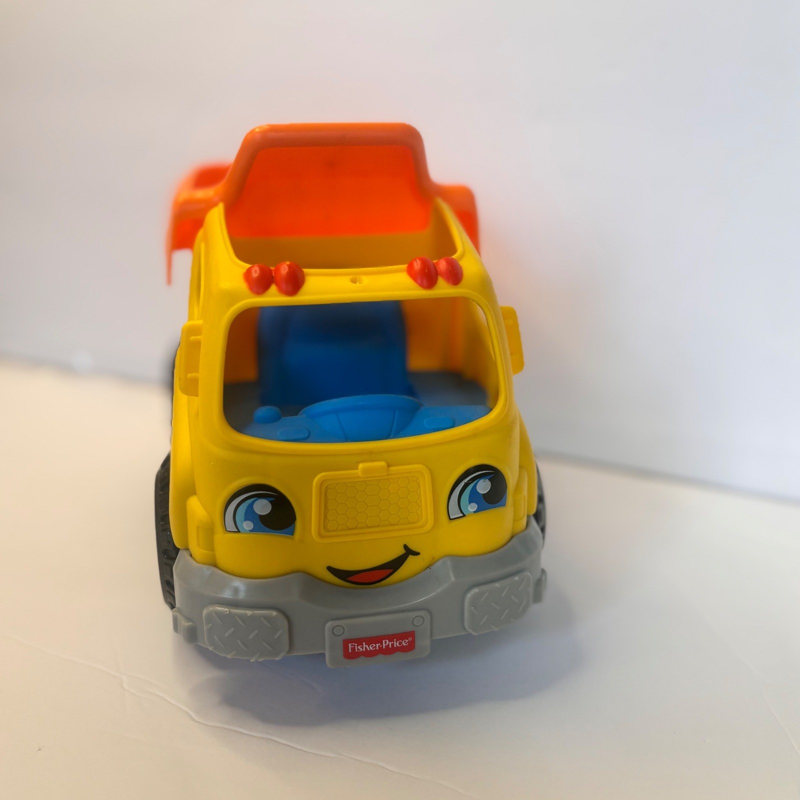Fisher-Price Little People Dump Truck Yellow Orange Construction Vehicle DFT45
