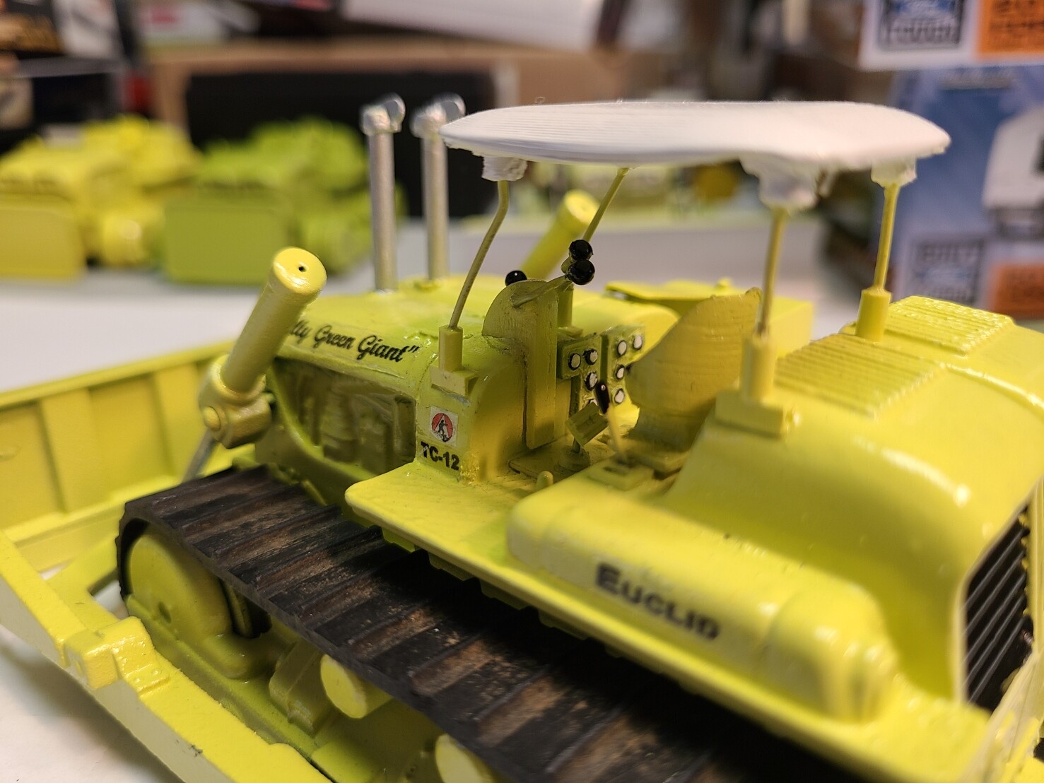 UNIQUE Custom Corgi EUCLID TC-12 Bulldozer in “EUCLID Hi-Lite Green” Colors
