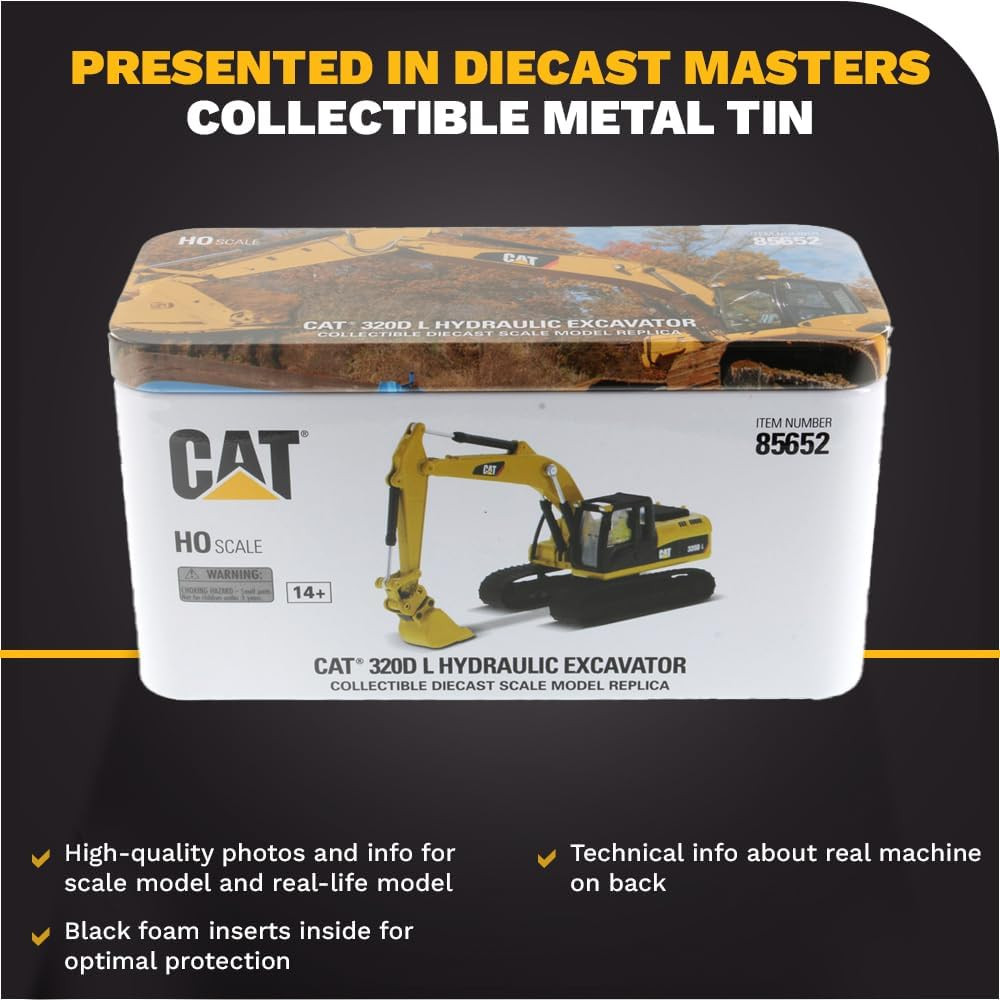1/87 Caterpillar 320D L Hydraulic Excavator with 4 Work Tools