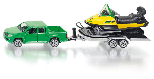 NEW SUPER SIKU 2548 VW Amarok with Trailer & Snowmobile 1:50 Diecast Model