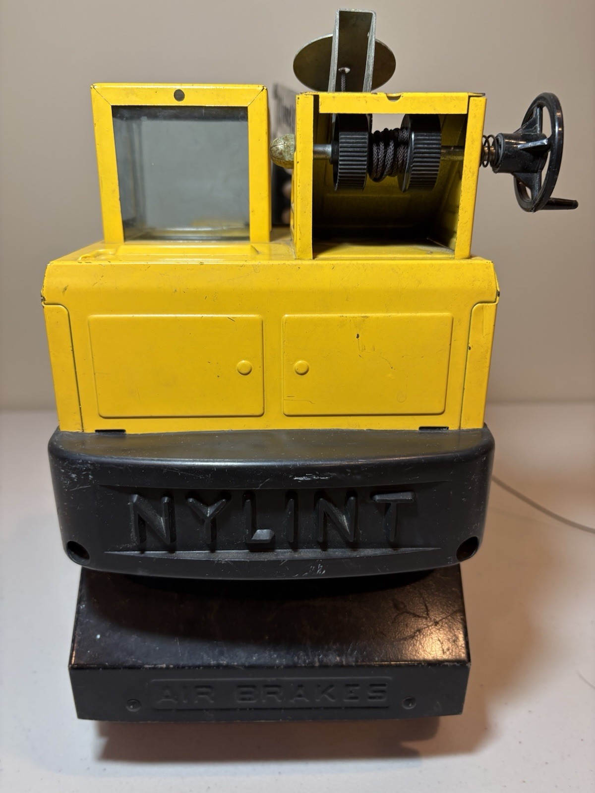 Vintage NYLINT Toy Michigan Shovel Crane T-24 Pressed Steel Yellow Truck