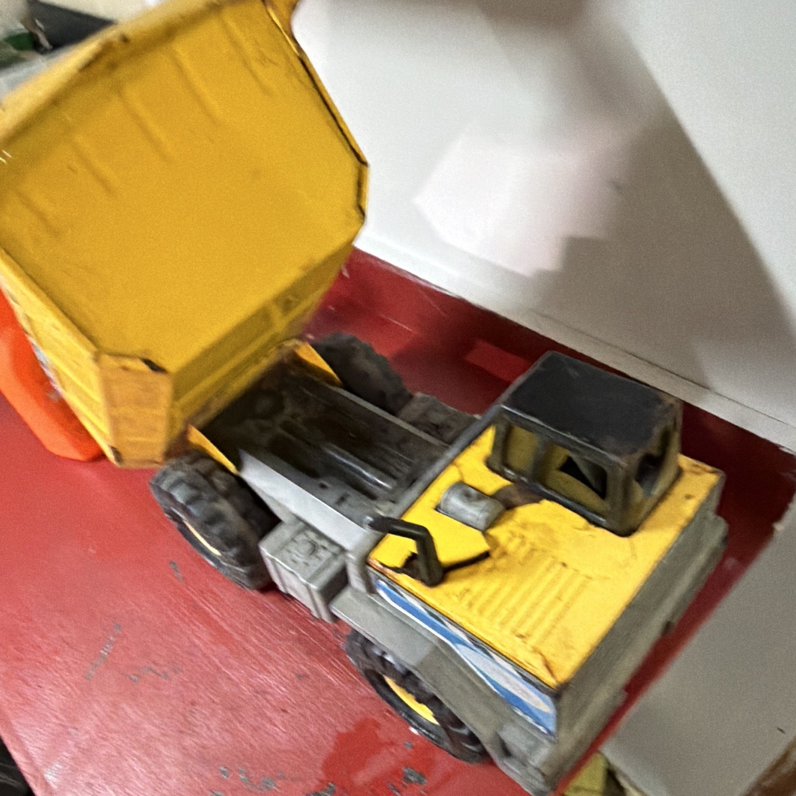 Tonka Vintage Diecast Dump Truck Toy, Yellow/Gray/Blue/Black, Model 354