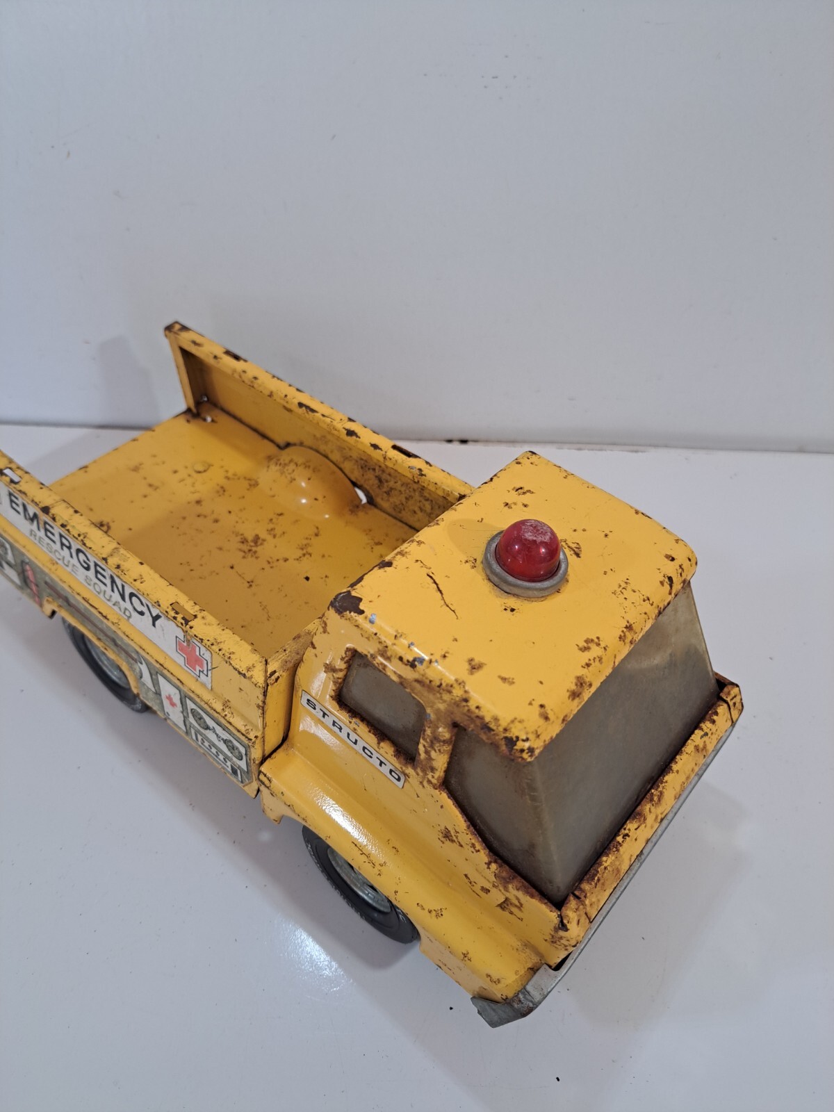 Vintage Pressed Metal Structo Emergency Rescue Squad Truck (Restoration Piece)