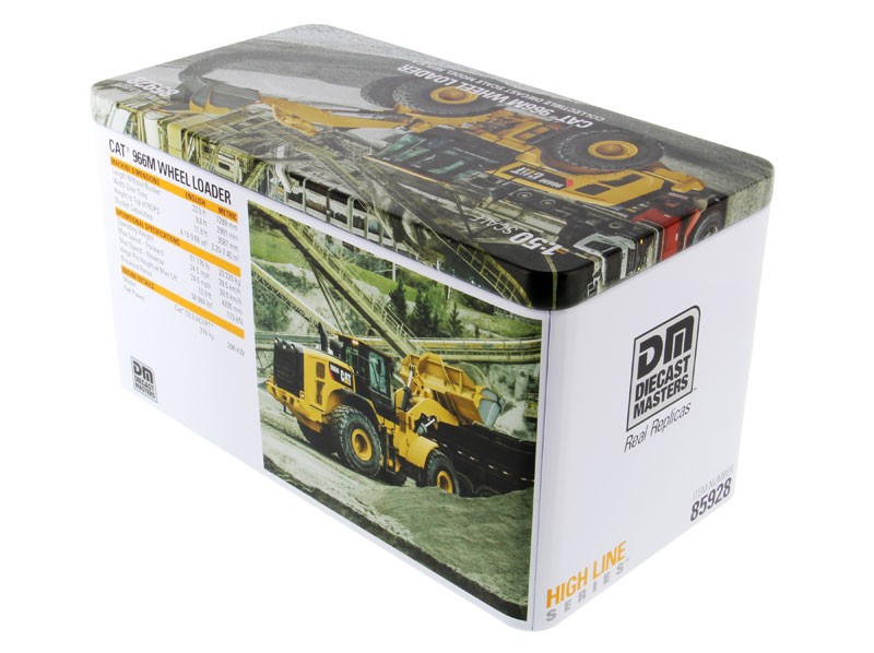 DIECAST MASTERS,CATERPILLAR 966M wheel loader with driver and metal box, 1/50…