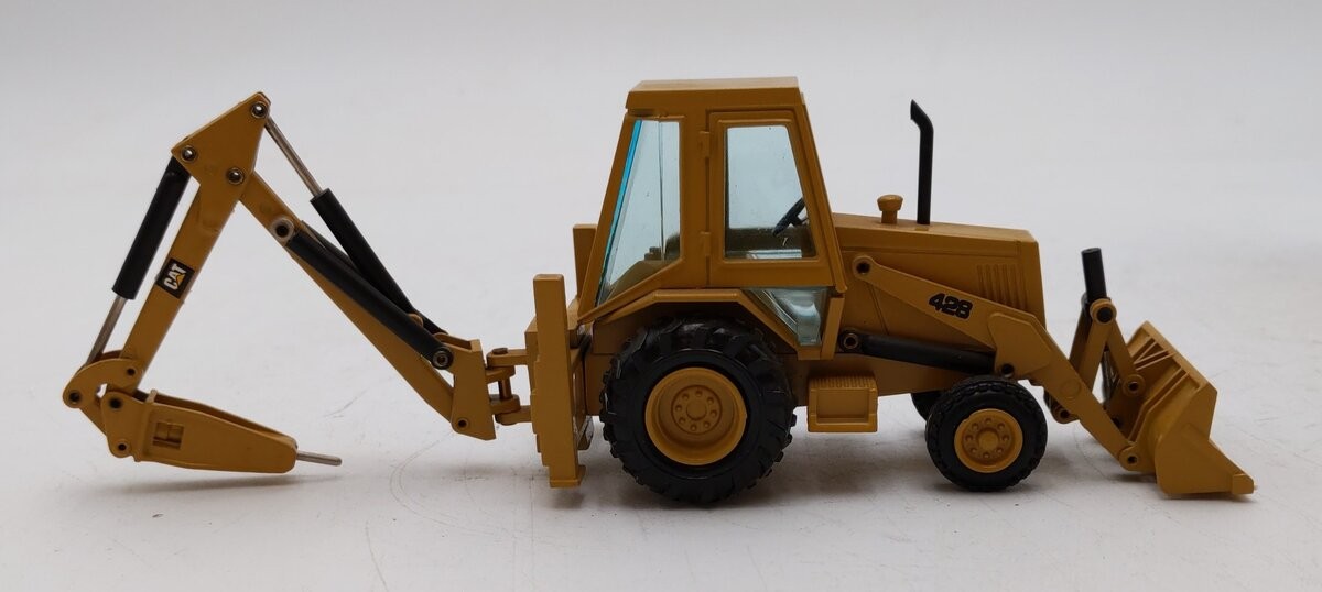 NZG JB479 Modelle 1:50 Scale Caterpillar 428 Backhoe Loader w/ Hydraulic Hammer