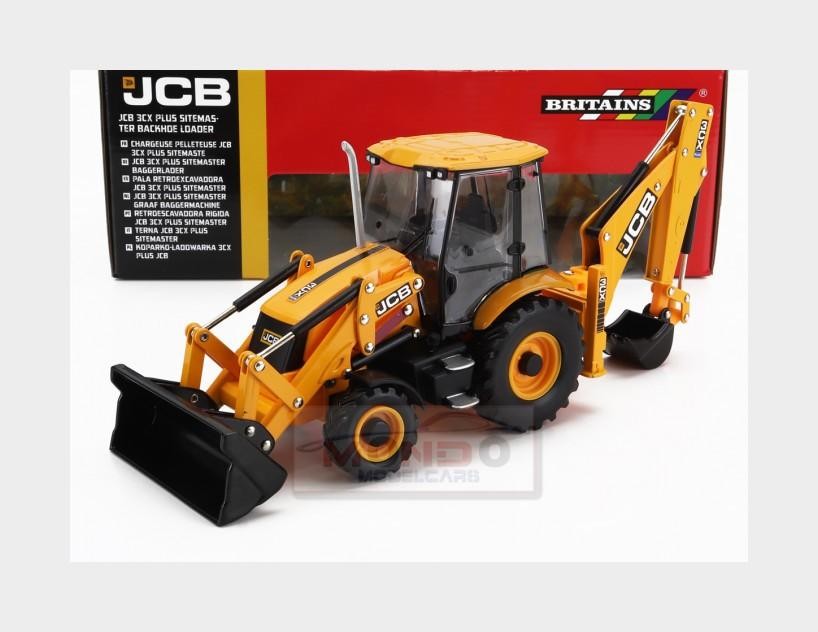 1:32 BRITAINS Jcb 3Cx Plus Ruspa Gommata Tractor Scraper Yellow Black LC43343 MM