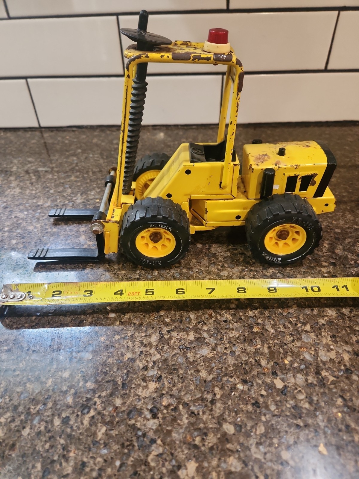 Vintage 1970s Tonka Pressed Steel Forklift XR-101 Wheels