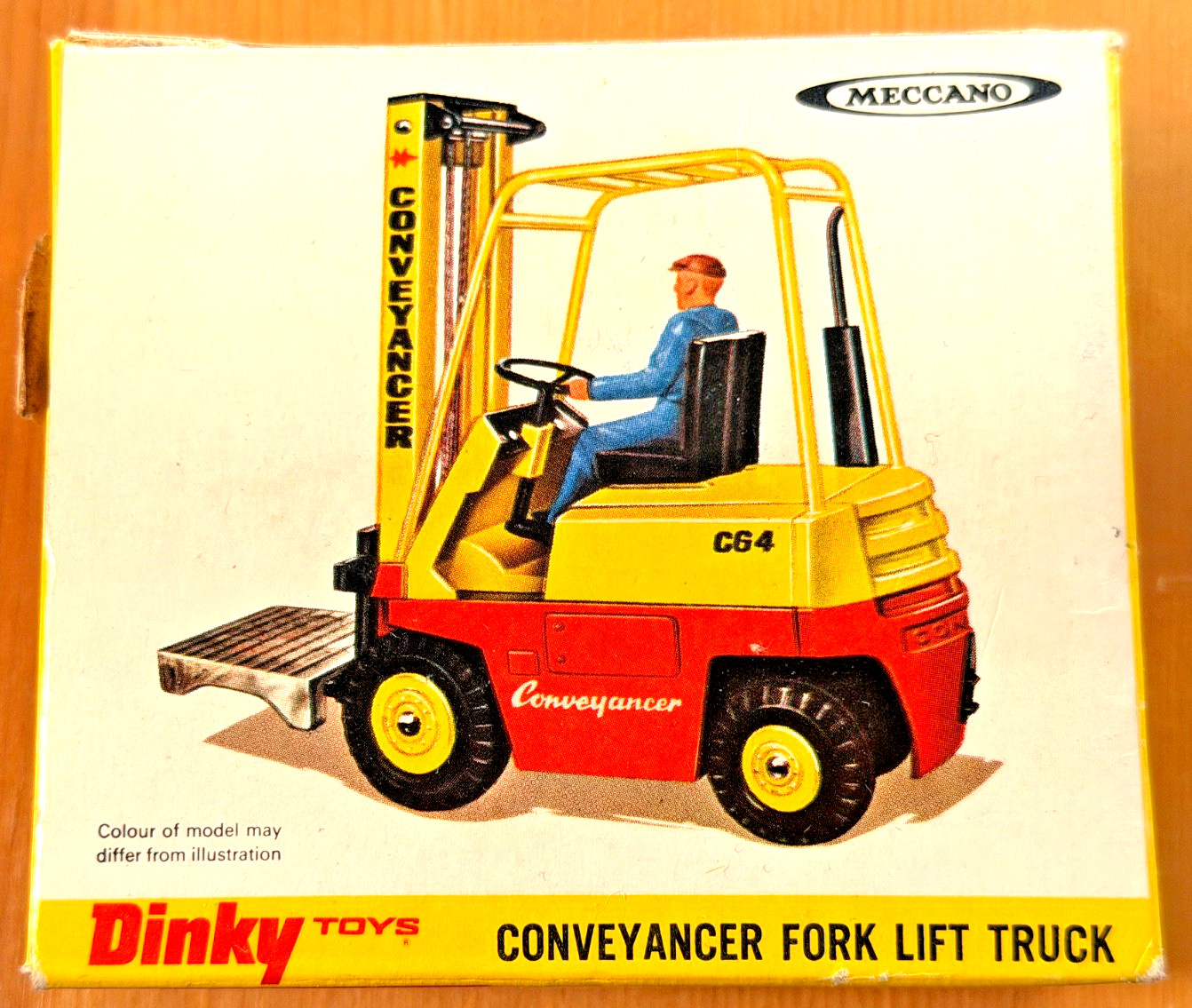 DINKY TOYS GB NO. 404 CONVEYANCER FORK LIFT TRUCK IN BOX TRUE VINTAGE EX/EX