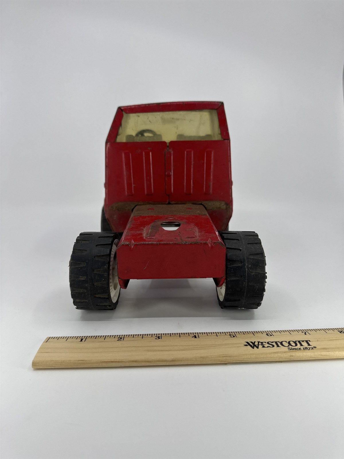 Vintage Red Steel Tonka Super Tanker Cab/Semi Truck Toy