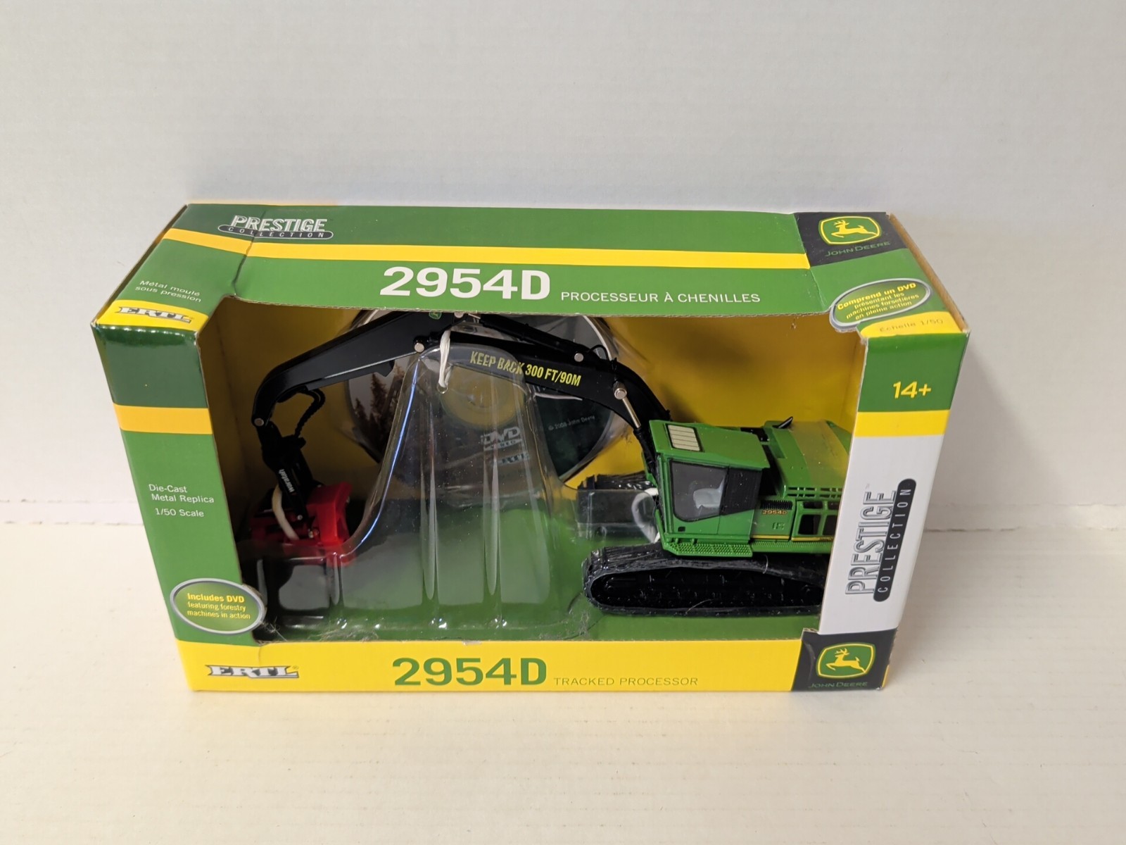 John Deere 2954D Tracked Forestry Processor Prestige Collection 1:50 NIB DVD