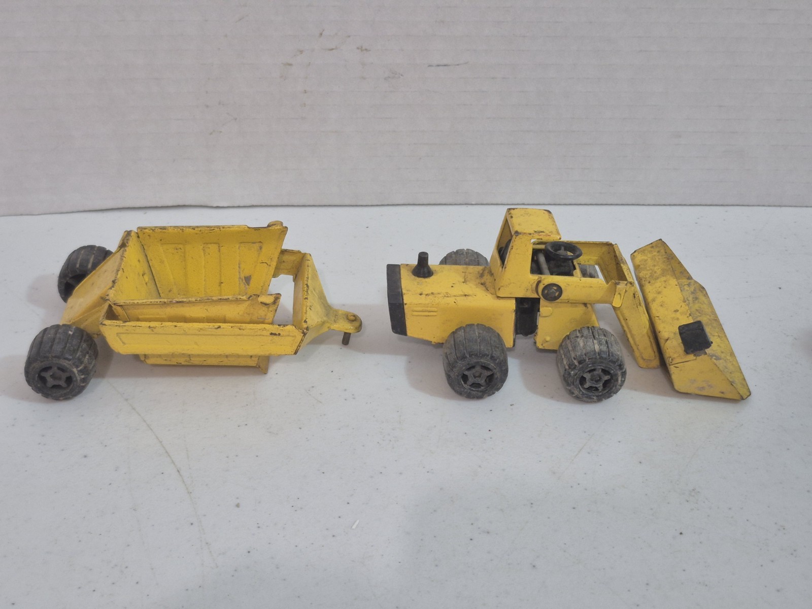Lot of 5 Vintage Construction Metal Toys Tonka Japan Topper Wrecker Bulldozer JD
