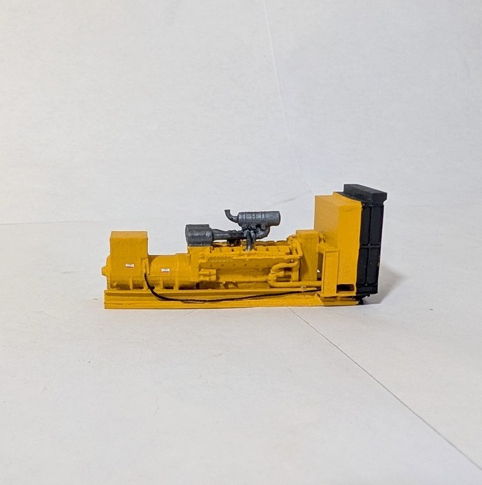 Custom Built 1/87 HO Scale Industrial Diesel Generator. 3D Printed Resin Models