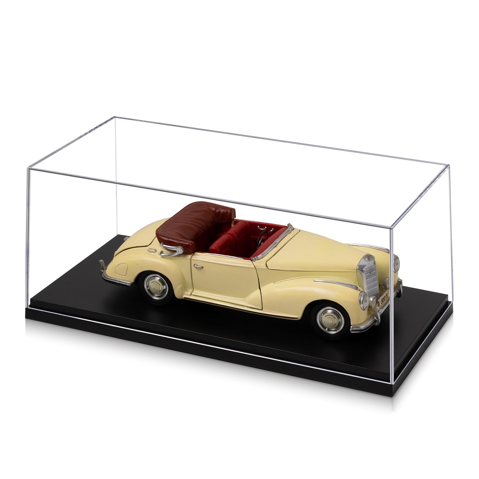 1:18 No Assembly Diecast Display Case with Plastic Base – Acrylic Model Car D…