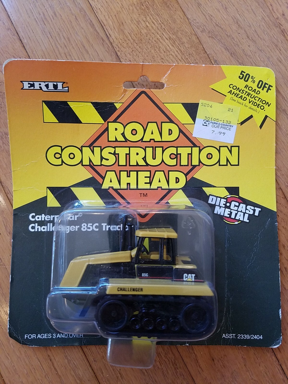 1995 Ertl Road Construction Ahead Caterpillar Challenger 85C Tractor Diecast