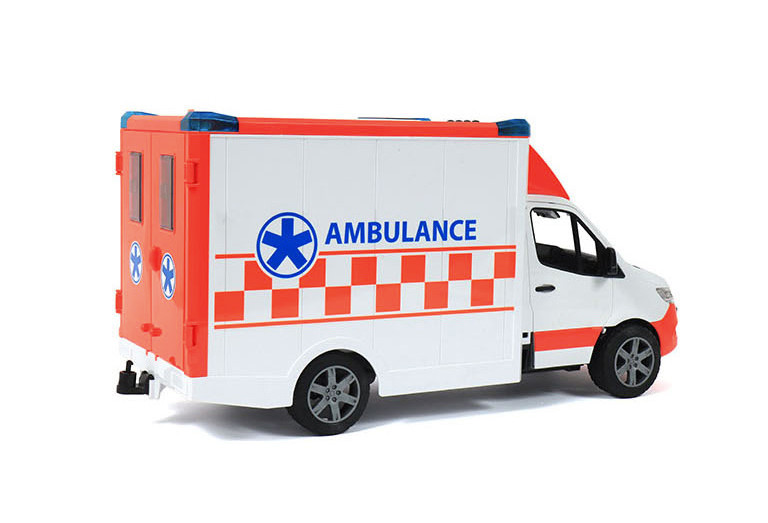Bruder 02676 Mercedes Benz Sprinter Ambulance w/ Driver Light & Sound 1:16 NIB