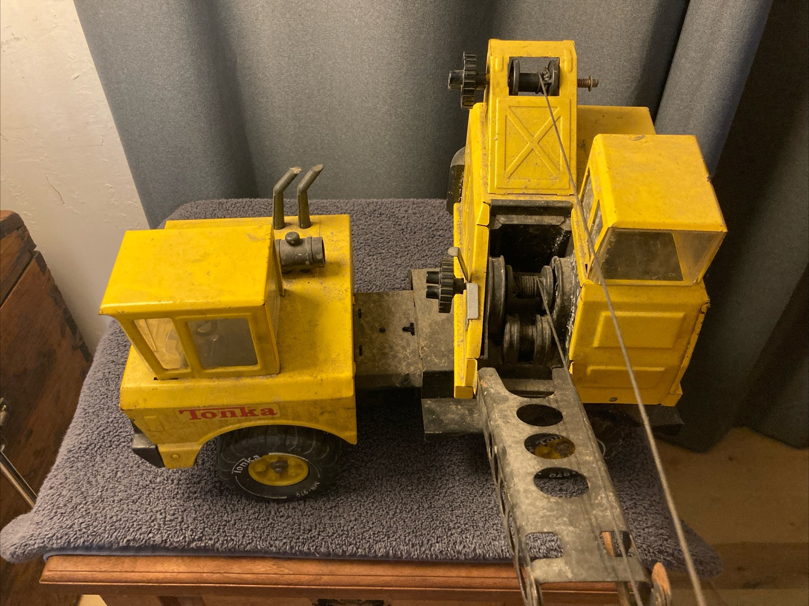 Vintage 1970s Mighty Tonka Turbo Diesel Toy Crane Truck # 37180 MR-970 Barn Find