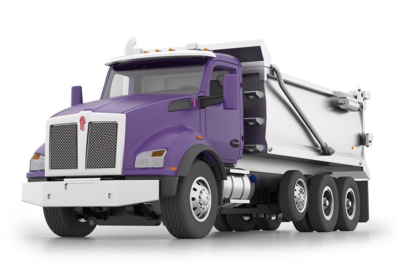 DCP 1/64 Kenworth T880 Rogue Dump Truck in Purple and Chrome #60-1414📌USA