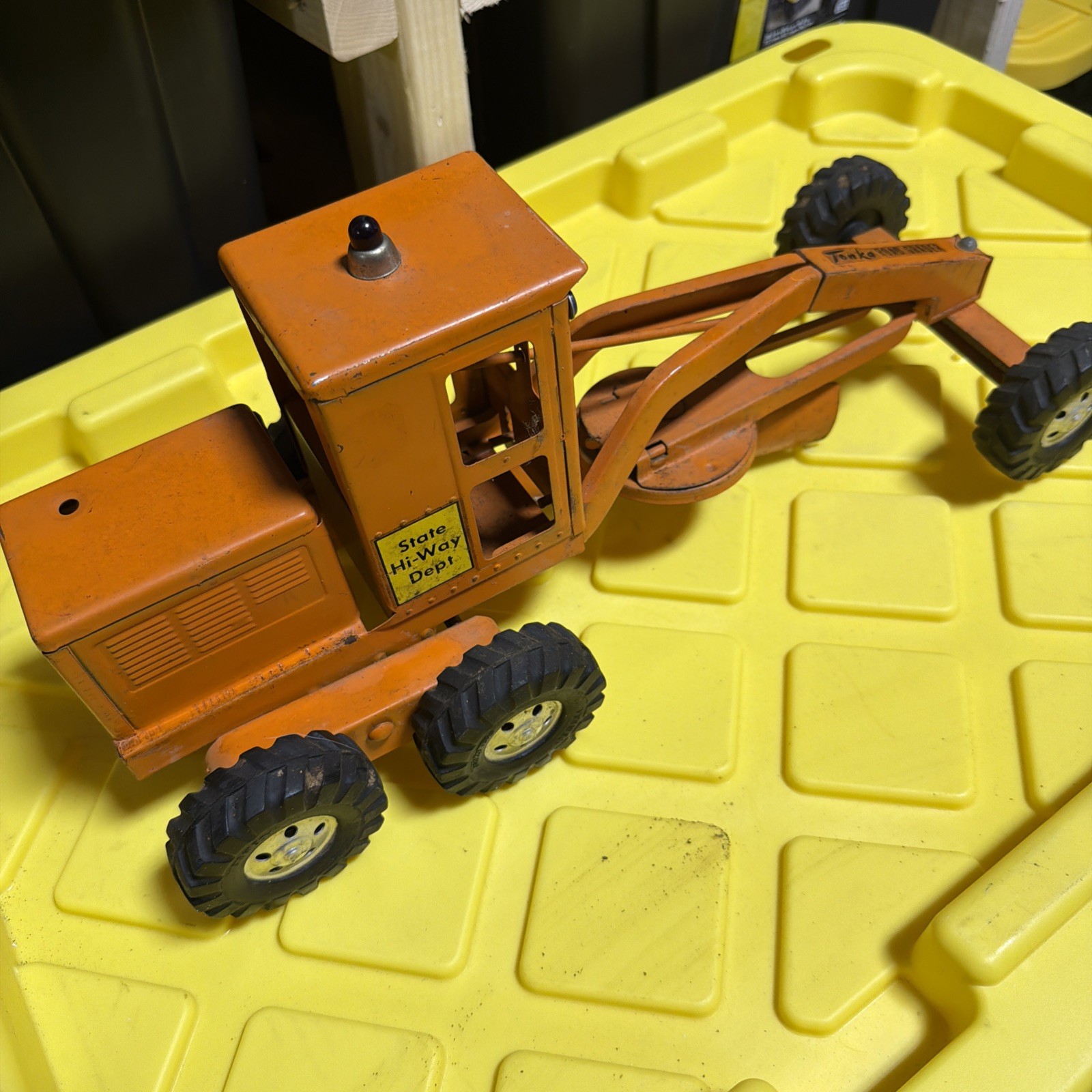 Vintage 1950’s 975 Tonka State Hi-Way Dept Road Grader Press Steel Construction