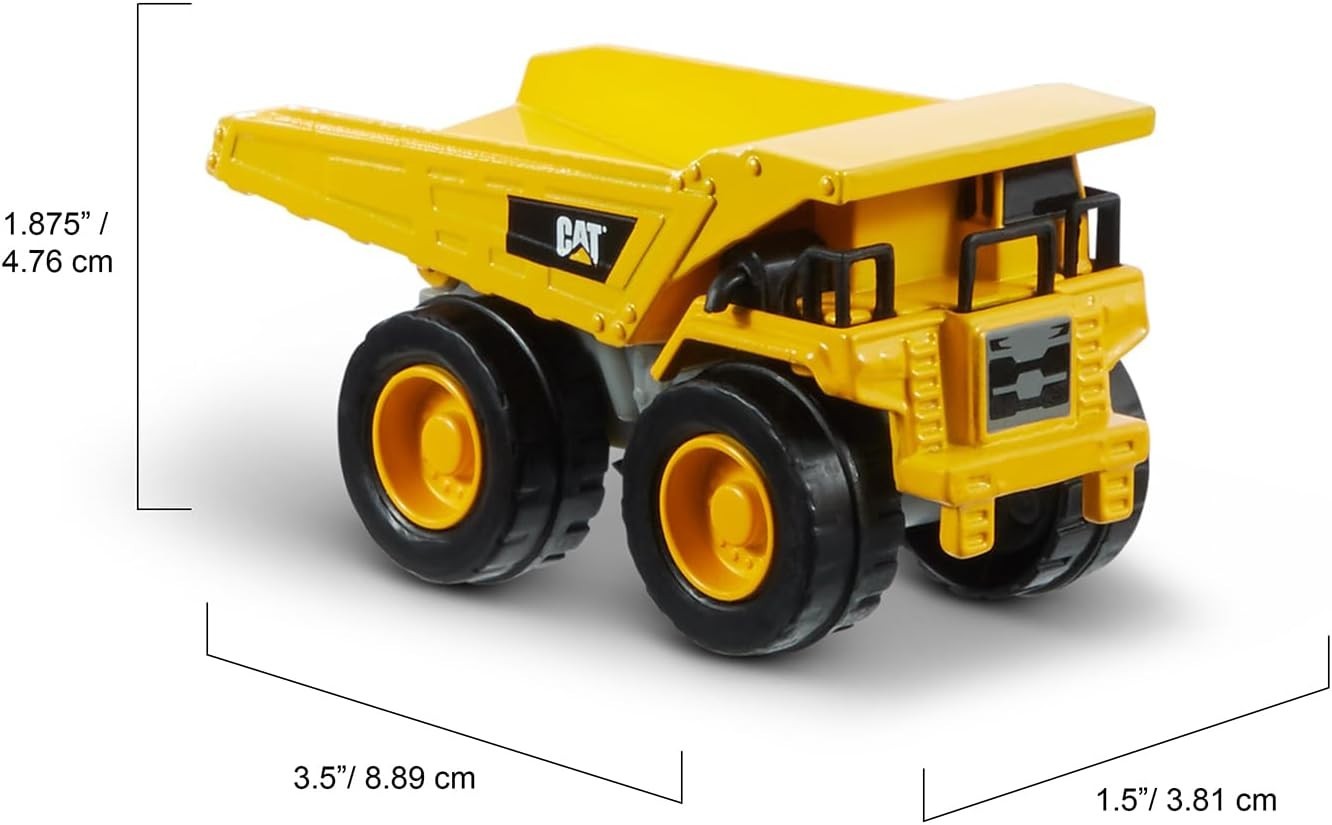 Die Cast Metal CAT 3-Pack: Durable Dump Truck, Grader & Cement Mixer for Kids