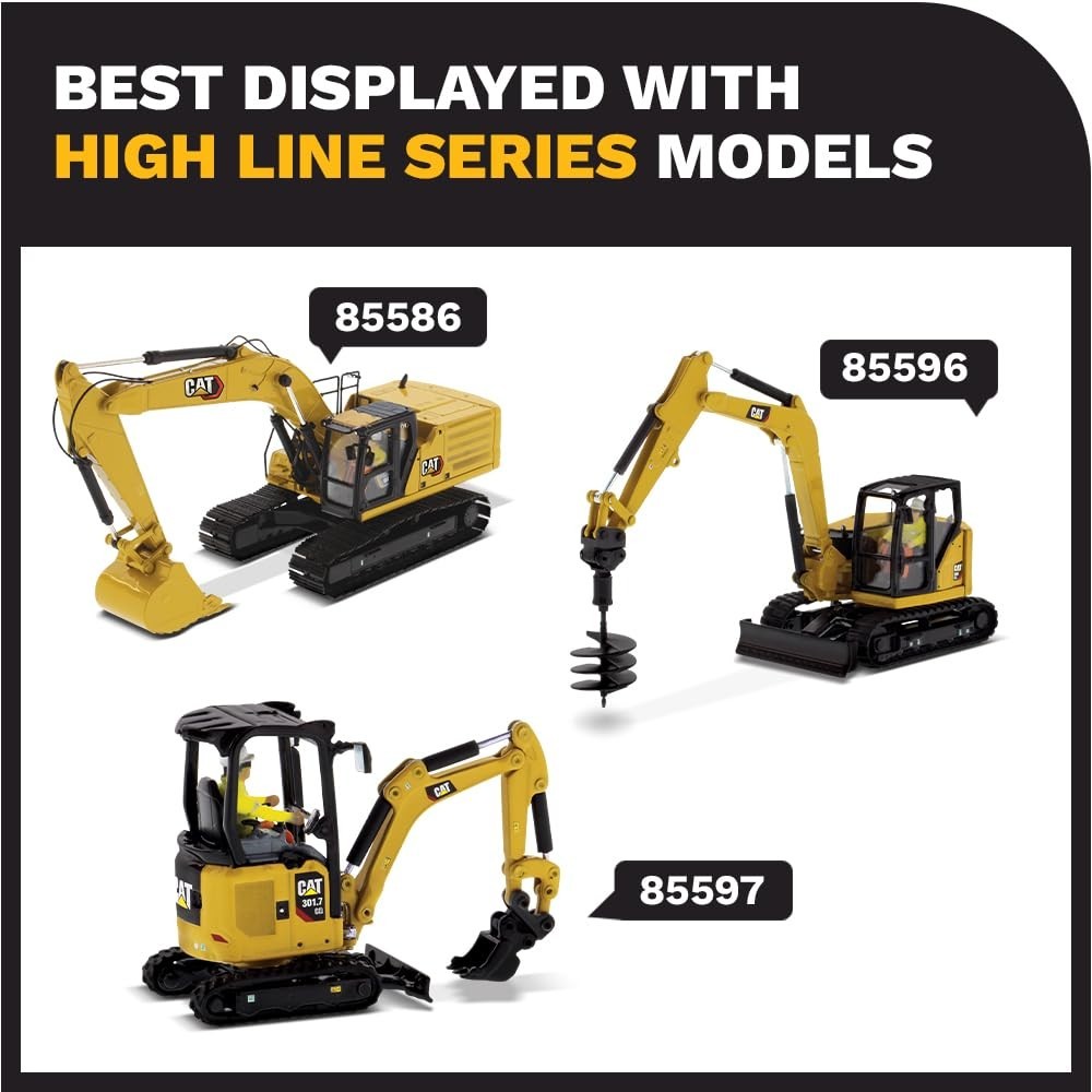 Mini Hydraulic Excavator 1/50 Diecast Model – CAT 309 CR, Work Tools, High Line