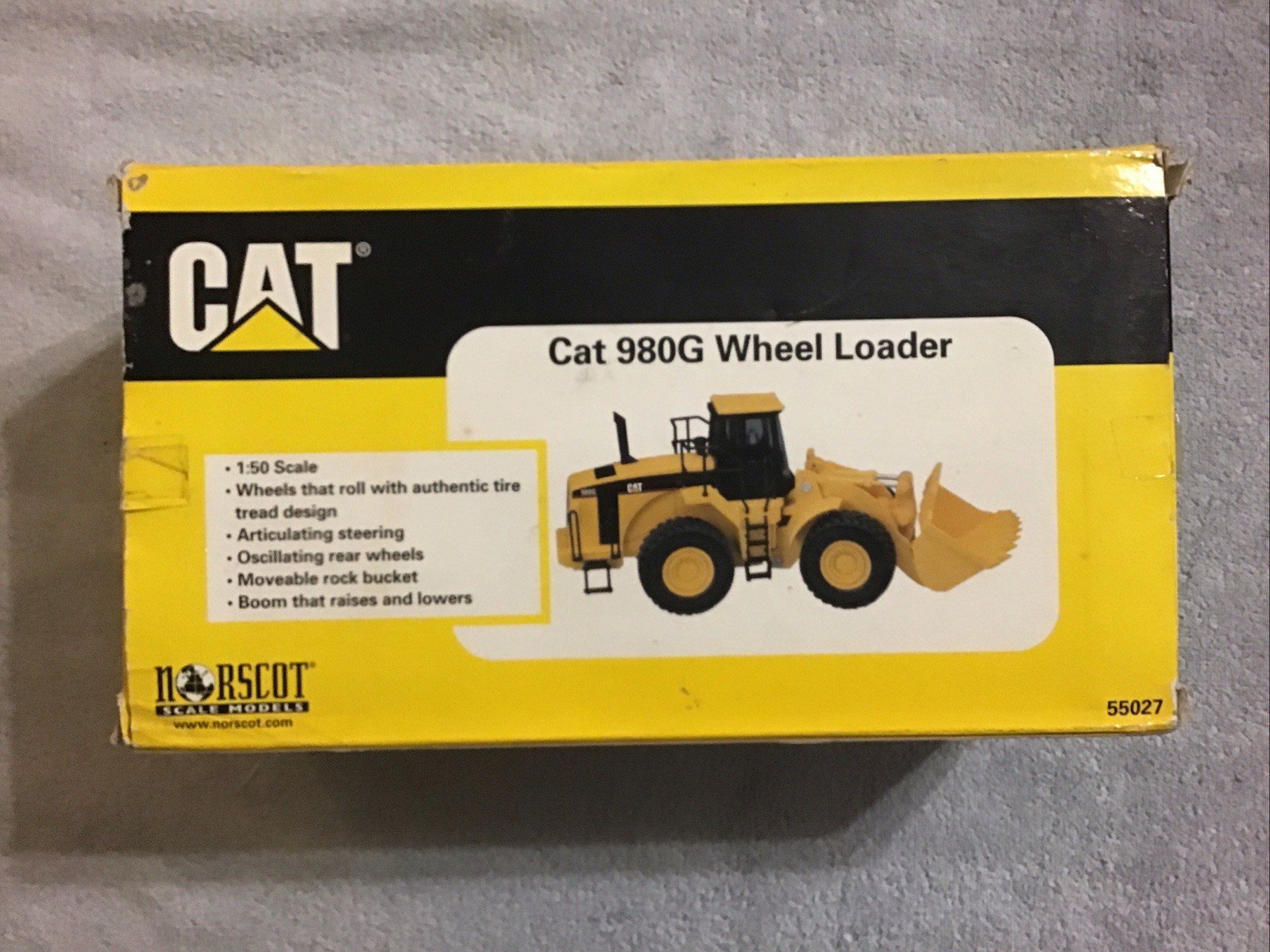 NORSCOT Caterpillar CAT 980G Front Wheel Loader 1:50 Scale Diecast