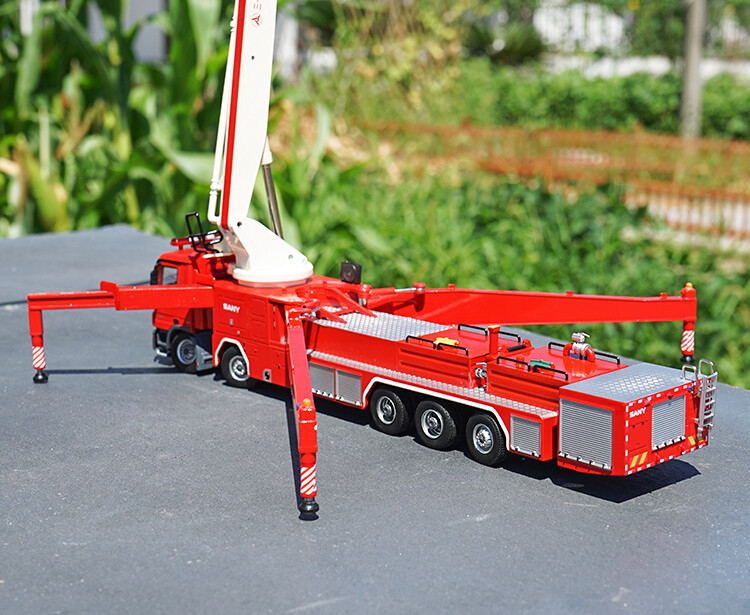 1:50 SANY 62M Water Tower Fire Truck Recue Vehicles Diecast Model Collection