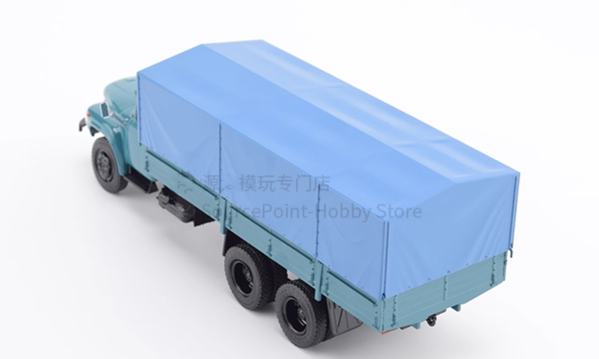 1:43 SSM ZIL-133GYA 3-axle Flatbet Truck &Cloak Construct Vehicle Diecast Model