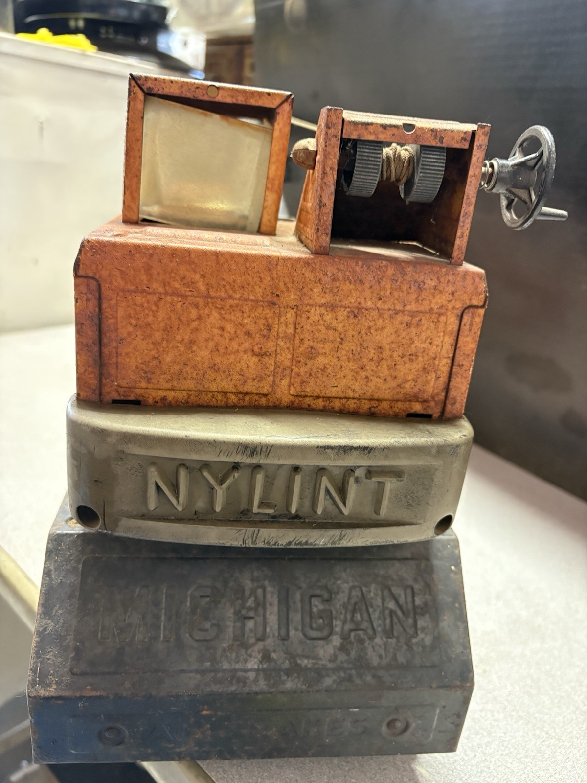 Vintage Jumbo Nylint Michigan Shovel Truck USED ALL ORIGINAL TO PAINT/RESTORE US