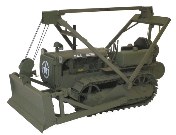 Spec-Cast CUST-1505 1:16 Scale U.S. Army Caterpillar D4 2T Crawler W/Push Blade