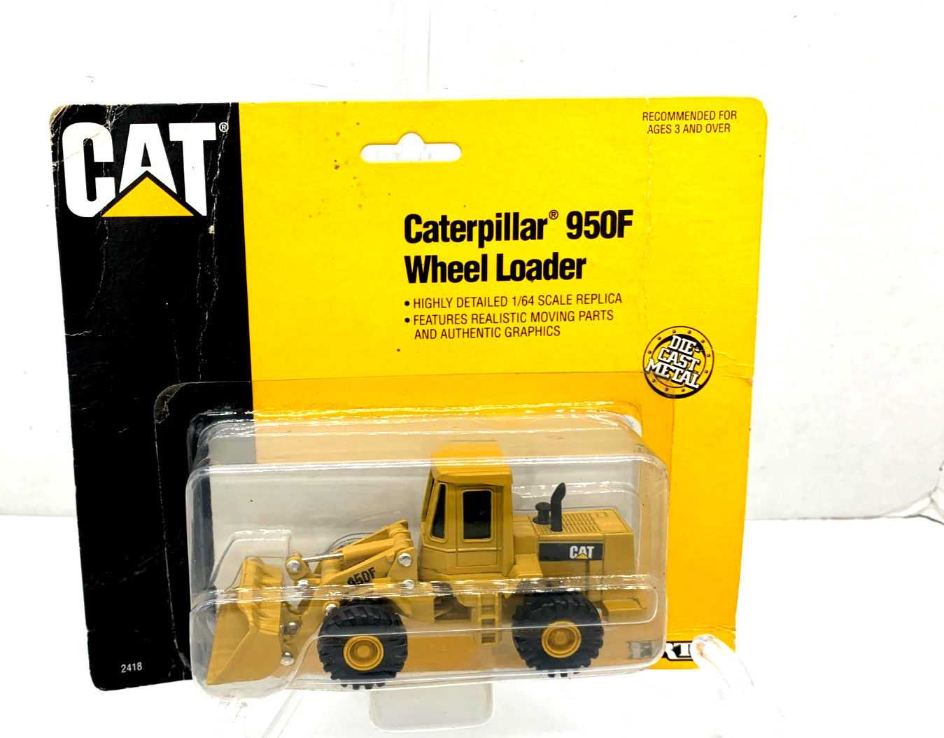 1992 Ertl ‘Caterpillar 950F Wheel Loader’ Die-Cast Scale 1/64 NIB