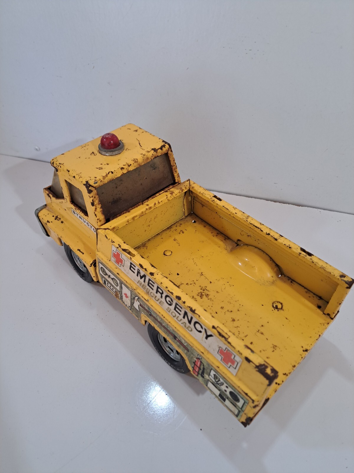 Vintage Pressed Metal Structo Emergency Rescue Squad Truck (Restoration Piece)