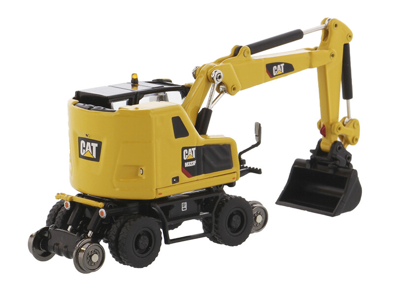 1:87 DM M323F Railroad Wheeled Excavator Construction Machine Diecast Model