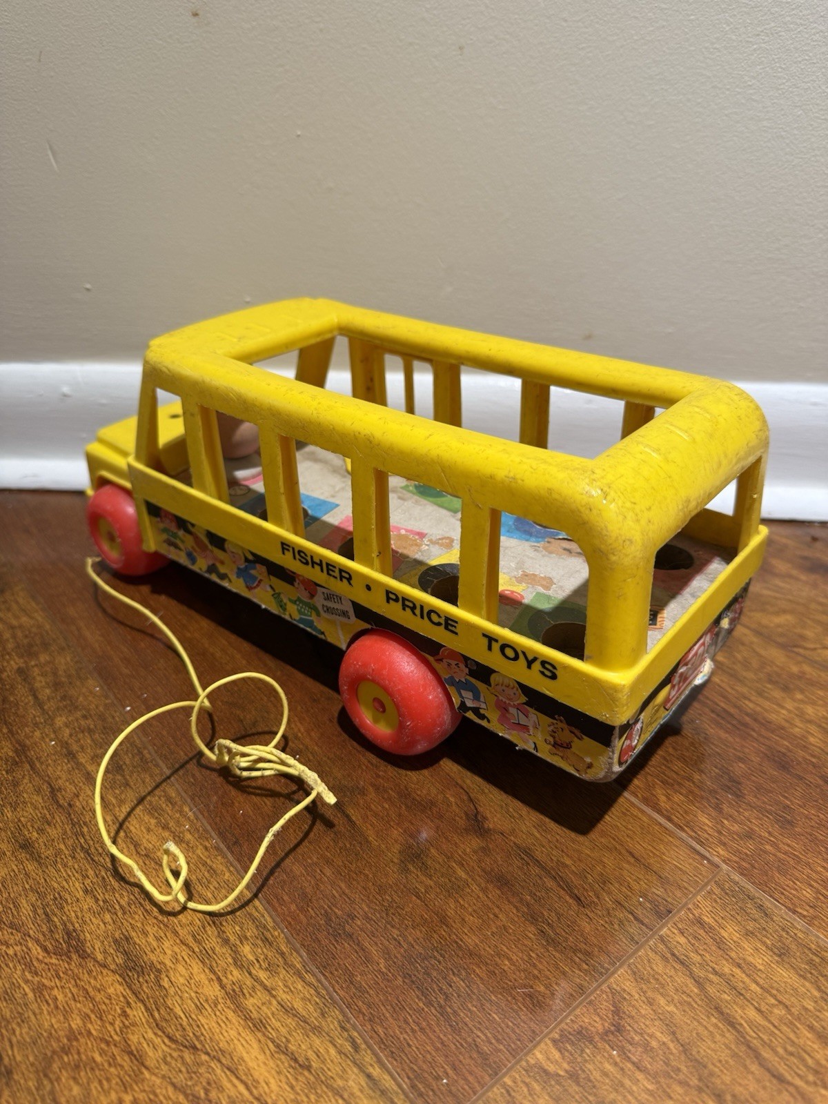 Vintage 1965 Fisher Price Little People School Bus 192 Original Authentic